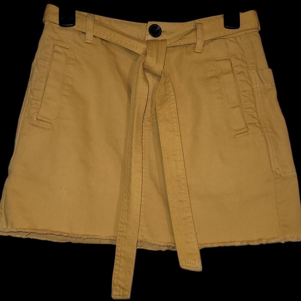 PacSun Women's Denim Mini Skirt, Mustard Yellow, Size 26